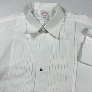 NWOT Brooks Brothers Shirt Mens White Tuxedo French Cuff Dress Button Up 16-33